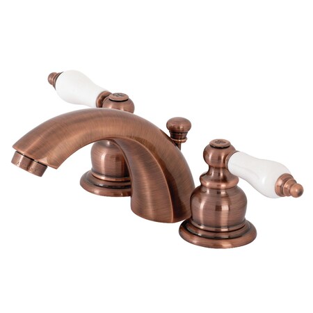 Kingston Brass KB956PL Victorian Mini-Widespread Bathroom Faucet, Antique Copper KB956PL